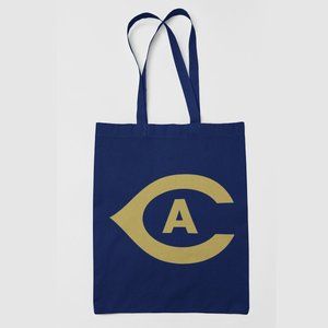 NEW UC Davis Aggies CA Logo Wordmark Canvas Medium Tote Bag NAVY